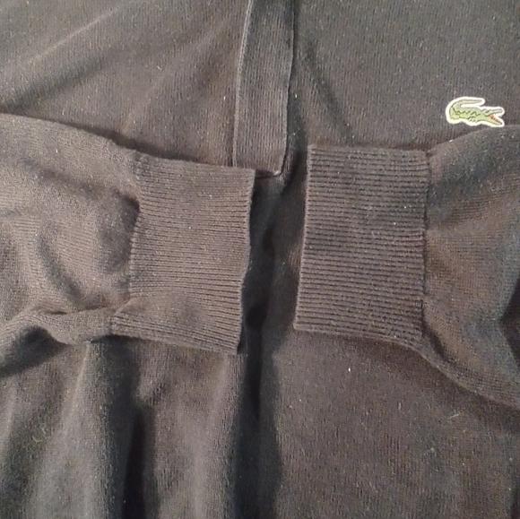 Lacoste L!VE Mens Black White Stripe Pullover Sweater 7 - Picture 11 of 16